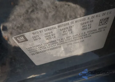 2017 Chevrolet Cruze Premier Auto from USA, damaged, VIN 3G1BF6SM1HS509912